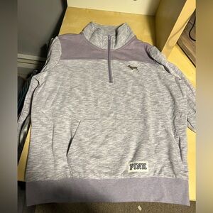 Purple Victoria’s Secret pink sweat shirt half zip, only wore twice